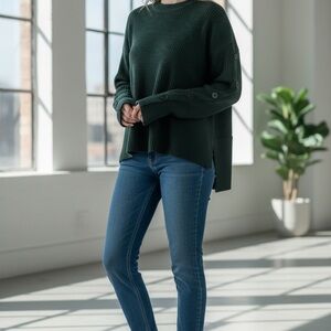 Grey Jason Wu Forest Green Knit Sweater